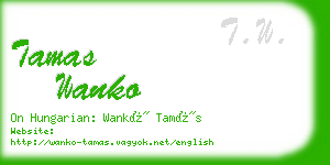 tamas wanko business card